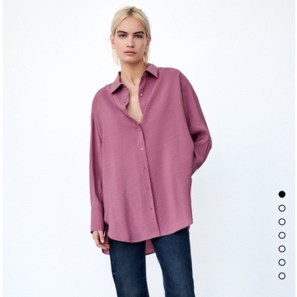 Zara Oversized Pink Top Size XS